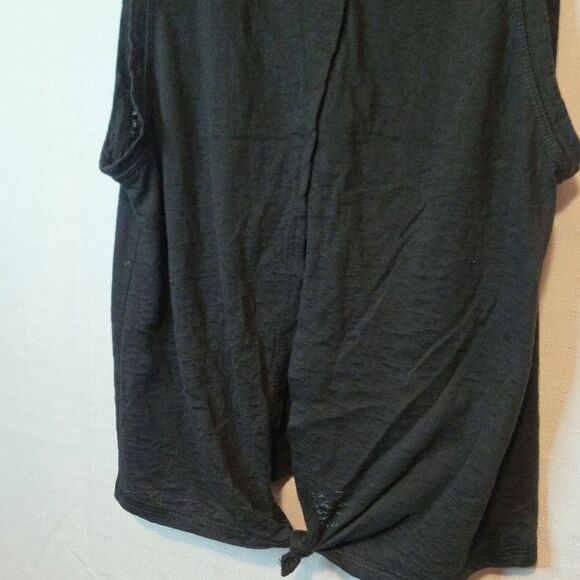 X by Gottex Black Sleeveless Athletic Top Back Knot Size Small - Picture 4 of 8